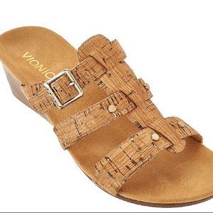 Vionic Park Radia Adjustable Strap Slip-On Wedge Sandal